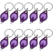 12pcs Uv Light Mini Led Keychain Torch Key Ring Lights Passport Id Checker Purple f54