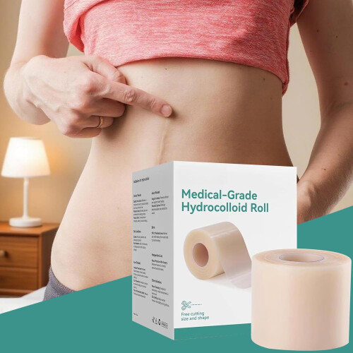 Hydrocolloid Plaster Cuttable Width 5 Cm Length 5 M Waterproof Wound Plaster For Light Exudate Wounds Blisters 1