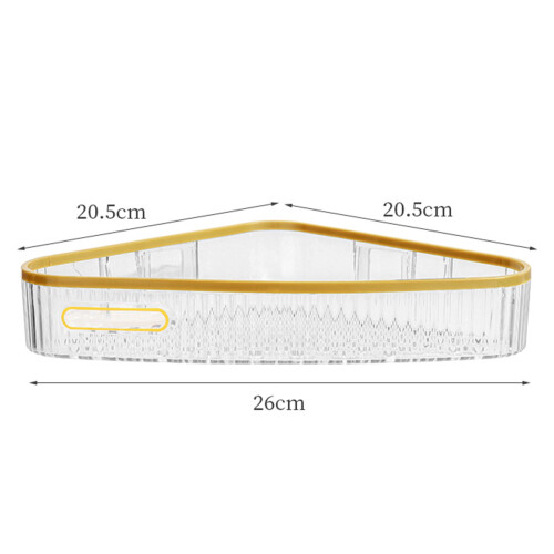 Dreieckiger transparenter Duschkorb zur Wandmontage 1