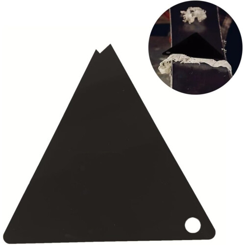 Triangle Ski Snowboard Wax Scraper With Corner Notch Acrylic Based Black Snowboard Tuning Equipment Scraper 2