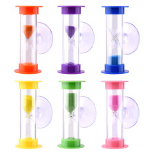 Sand Timer Toothbrush Hourglass Two-Minute And Three-Minute With Suction Cup Pack Of 6 For Tooth Brushing Countdown