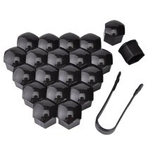 Hexagonal Car Wheel Nut Covers Caps Compatible with Ford Mondeo Fusion 19mm Black Hub Cover Set 20-Piece Dust Proof