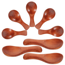 8Pcs Small Wooden Spoons For Matcha Coffee Ice Cream Scooping