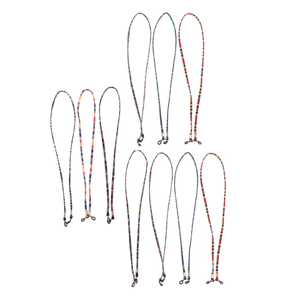 Inoomp 10Pcs Glasses Hanging Chains Ropes For Eyewear Sunglasses Mixed Color
