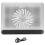 Notebook Cooler Thin Aluminum Alloy Cooling Pad With Quiet Fan Silver 1