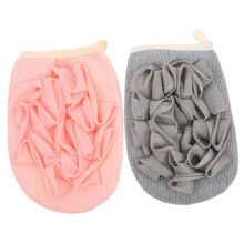Exfoliating Bath Gloves 2-Pc Set Soft Scrub Mitts For Shower Korean Style Bath Towel And Wash Gloves Gentle Skin Care