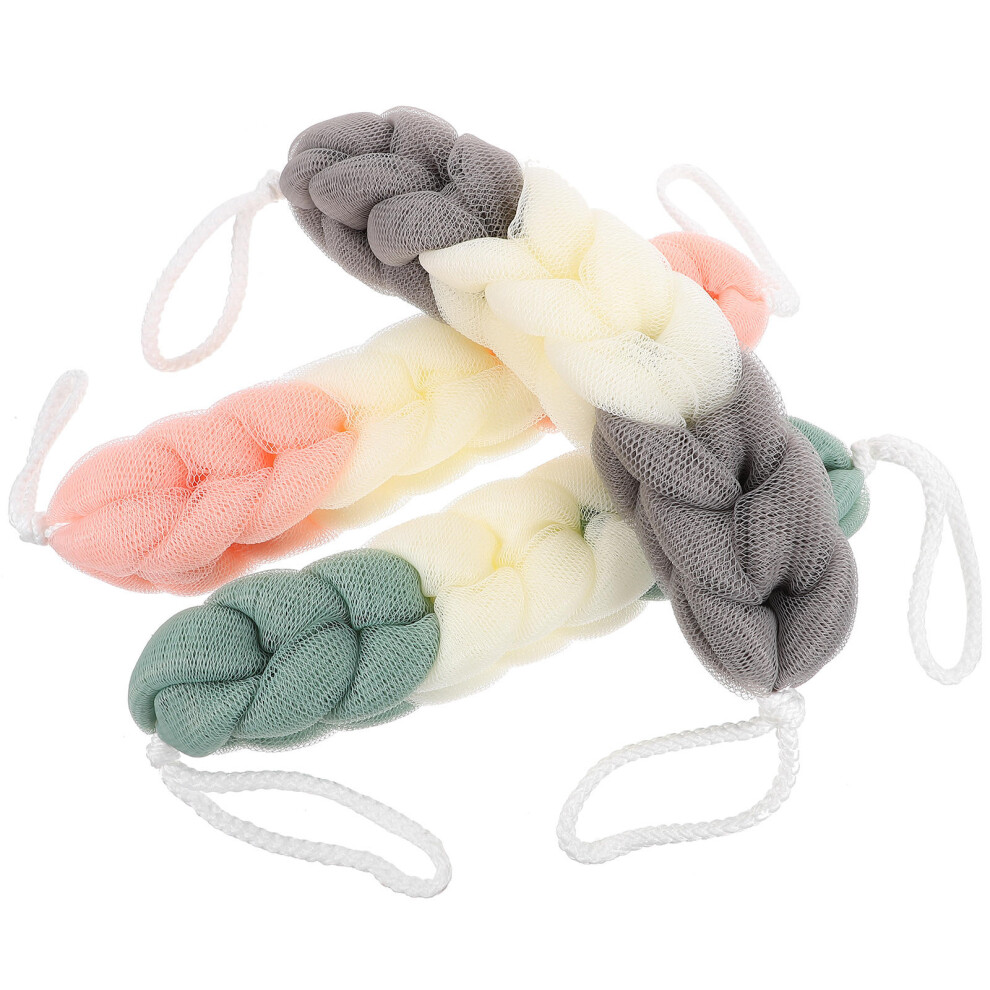 Inoomp 3Pcs Bath Shower Loofahs Long Exfoliating Sponges For Adults