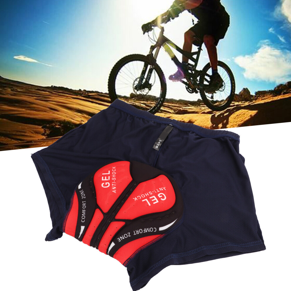Dark Blue 3D Silicone Padded Cycling Underwear Shorts L-image-OPC-PKXGDFQ-NEW