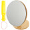 Flexible Wooden Round Vanity Mirror With Stand 5