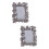 2 Pcs Resin Ginkgo Leaf Photo Frame For Home Office Decor Silver 7