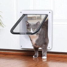 Microchip Cat Flap 4 Way Locking With Magnets, Silent Manual Pet Door For Wall, Wooden, UPVC Doors/Windows, Easy Install