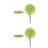 2Pcs Artificial Ball Bonsai Plants Plastic Green Decor For Home 5