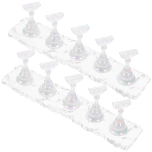 6 Sets Fake Nail Stands For Press On Nails Practice Holder 1
