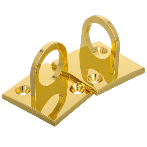 10 Pcs Gold Large Loop Wall Plate Metal Post Barrier Hanging Hook Rope 2