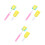 6Pièces Brosse Éponge Nettoyage Bébé Rose 4