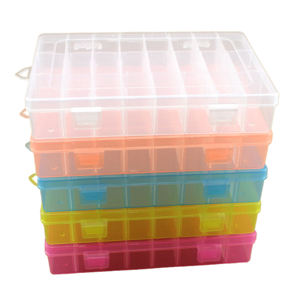 10 Pcs 24-Grid Detachable Plastic Storage Box With Cover For Fishing Gear-image-OPC-PKXGKKH-NEW
