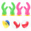 16 Pcs Motorcycle Decor Antlers (Green Red Pink Blue) 10