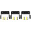 3Pcs Ironing Board Hanger Wall Mount Storage Rack Black 4