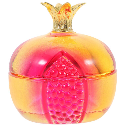Pomegranate Nail Dappen Dish Crystal Cup With Lid