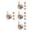 16Pièces Roulettes Universelles Beige Pour Lit Poussette 10