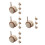 16Pièces Roulettes Universelles Beige Pour Lit Poussette 5