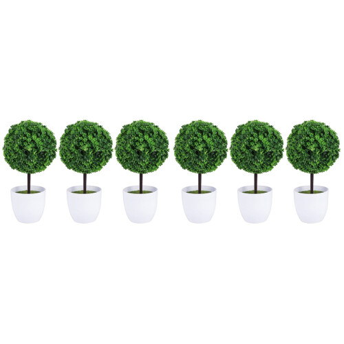 6 Pcs Artificial Cherry Ball Bonsai Imitation Green Plant 2
