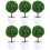 6 Pcs Artificial Cherry Ball Bonsai Imitation Green Plant 6