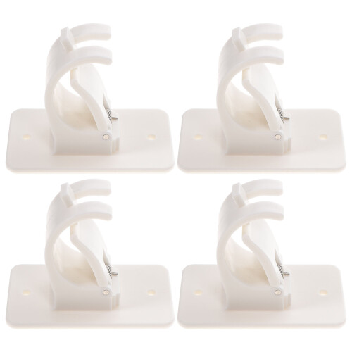 20 Pcs Adhesive Curtain Rod Bracket Wall Mount Holder Hooks