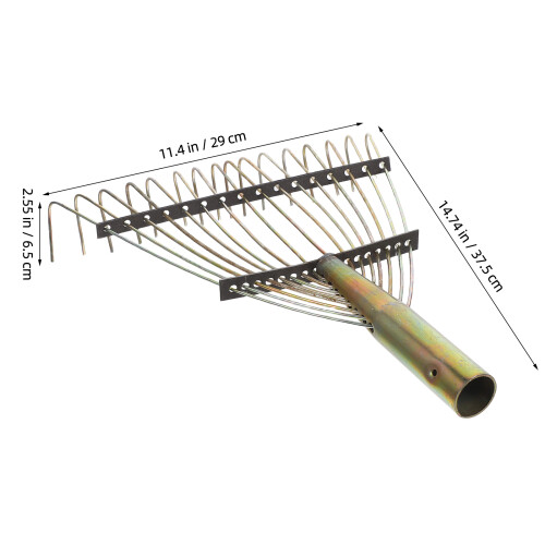 Lawn Leveling Rake 16 Teeth Metal Replacement Head For Garden Tools 1