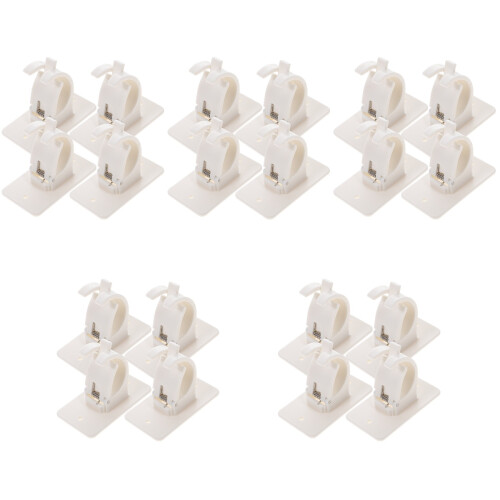 20 Pcs Adhesive Curtain Rod Bracket Wall Mount Holder Hooks 2