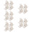 20 Pcs Adhesive Curtain Rod Bracket Wall Mount Holder Hooks 11