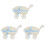 3Pcs Trolley Shaped Woven Basket For Candy Gift Party Decoration 2