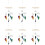 6Pcs Wind Chime Felt Hanging Decor For Stroller Room 2
