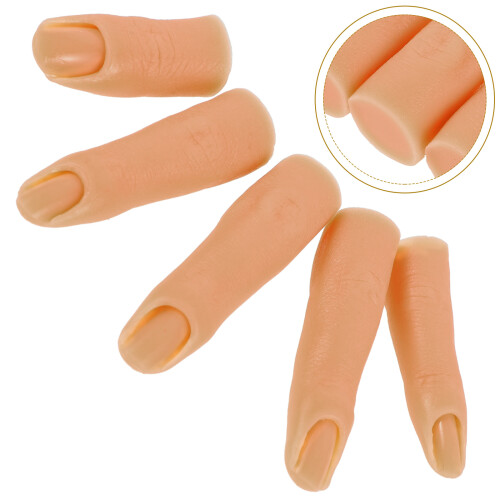 5Pcs Silicone Practice Fingers With Flexible Joints For Nail Art 2