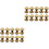 20 Pcs Solid Brass Sunflower Screws Stud For Craft 10x4x10mm 3