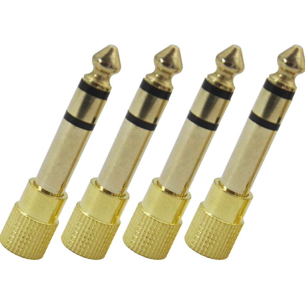 4 Pairs 3.5Mm Male To 6.5Mm Female Stereo Audio Adapter 032541525018