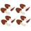 12Ensembles Boutons À Toggle Imitation Corne Café Durable 1