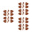 12Ensembles Boutons À Toggle Imitation Corne Café Durable 8
