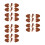 12Ensembles Boutons À Toggle Imitation Corne Café Durable 7