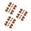 12Ensembles Boutons À Toggle Imitation Corne Café Durable 5