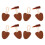 12Ensembles Boutons À Toggle Imitation Corne Café Durable 3