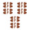 12Ensembles Boutons À Toggle Imitation Corne Café Durable 9
