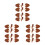 12Ensembles Boutons À Toggle Imitation Corne Café Durable 4