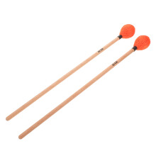 3Pairs Maple Wood Marimba Mallets Yarn Heads for Music Instrument