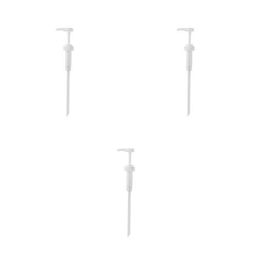3 Pcs Press Pump Head Food Grade 8ml White For Syrup Beverage Smoothie 1