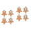 8 Pcs Wooden Star Pacifier Clips Diy Holder Charm 6