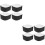 8Pcs Nylon Snowboard Accessory Black Adjustable Ski Fixing Strap 8