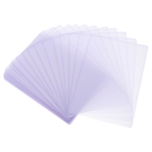 50Pcs Transparent Waterproof Card Protector Sleeves For Hard Postcards