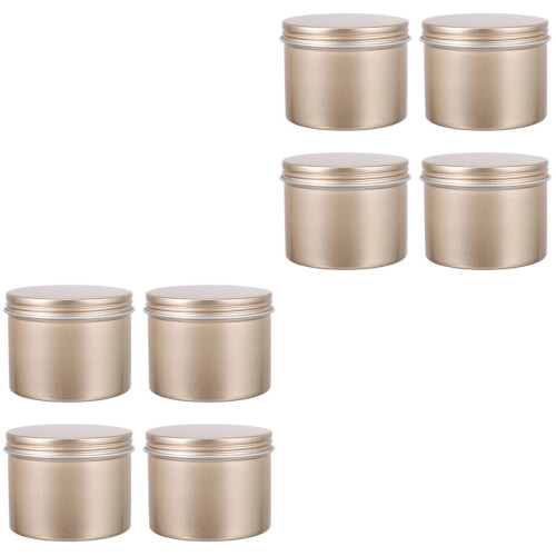 8Pièces Pots Khaki À Large Ouverture Pour Bougies Et Petits Objets 2