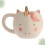Creative Ceramic Unicorn Mug For Home Office Hotel Use White 4